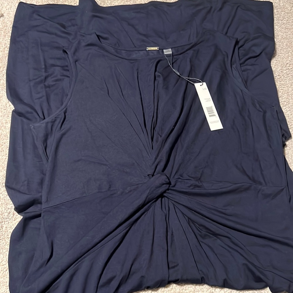 T Tahari Maxi dress dark navy size Large NWT
